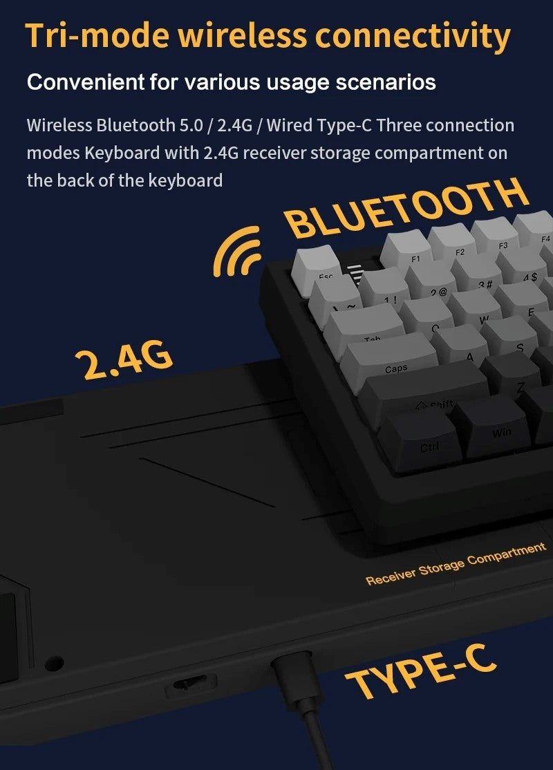 Darmoshark TOP75 HE Trio-Mode Manyetik Switch RGB Gaming Klavye