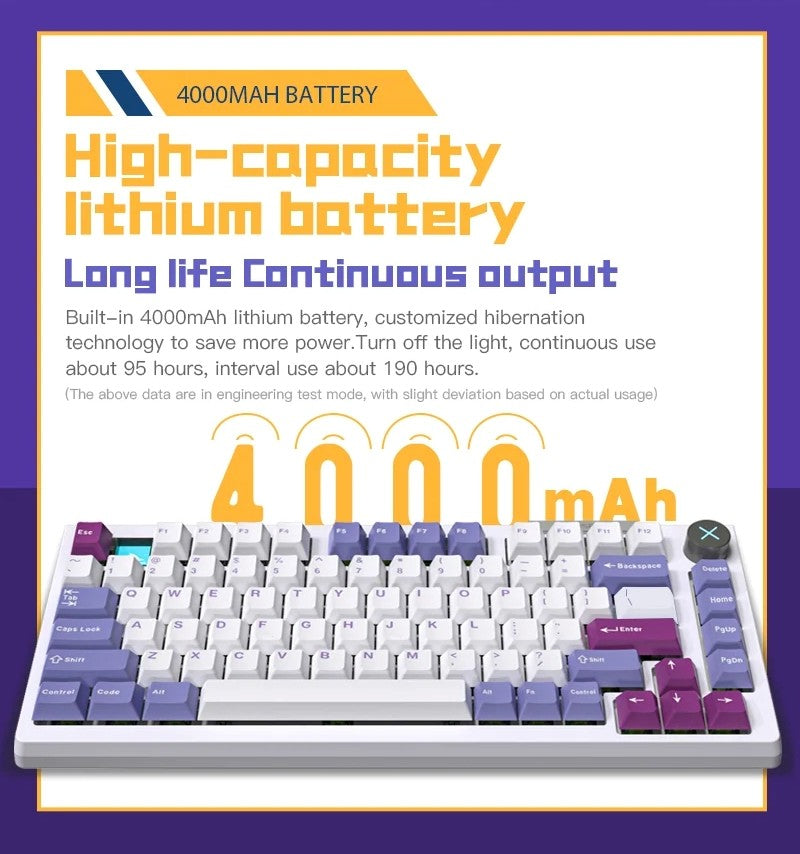 Darmoshark TOP75 Trio-Mode Mekanik RGB Gaming Klavye TFT Ekranlı