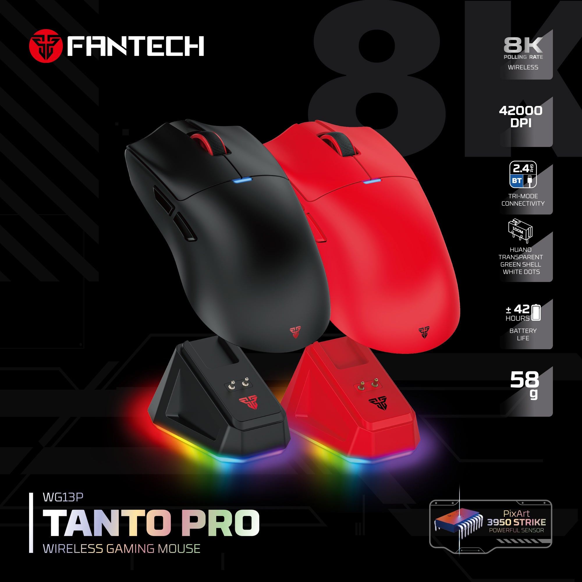 Fantech Tanto Pro 8K Kablosuz Gaming Mouse