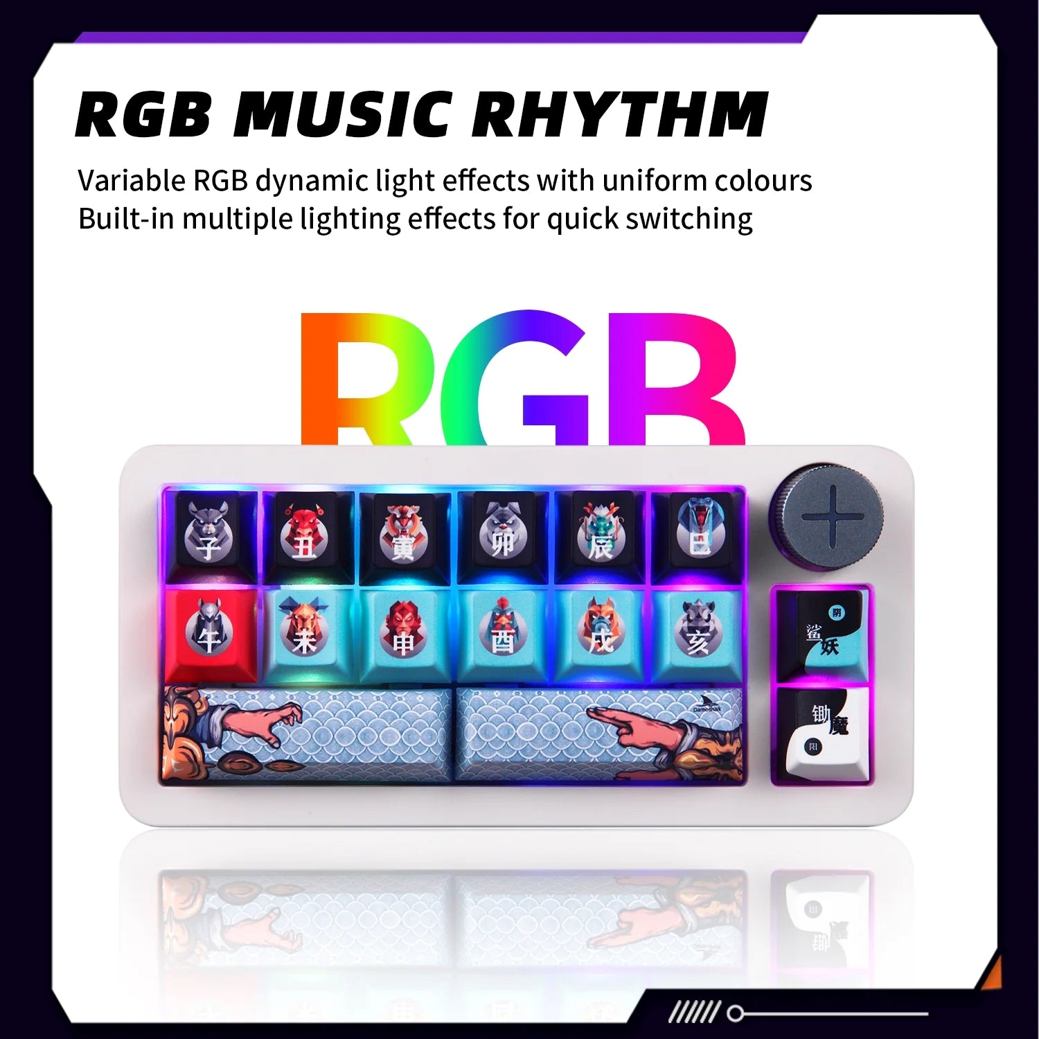 Darmoshark SK16 Trio-Mode Mekanik QMK RGB Gaming Keypad