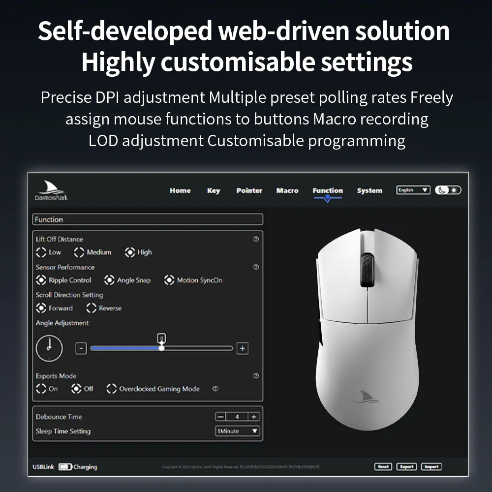 Darmoshark M3V2 Trio-Mode 8K Gaming Mouse