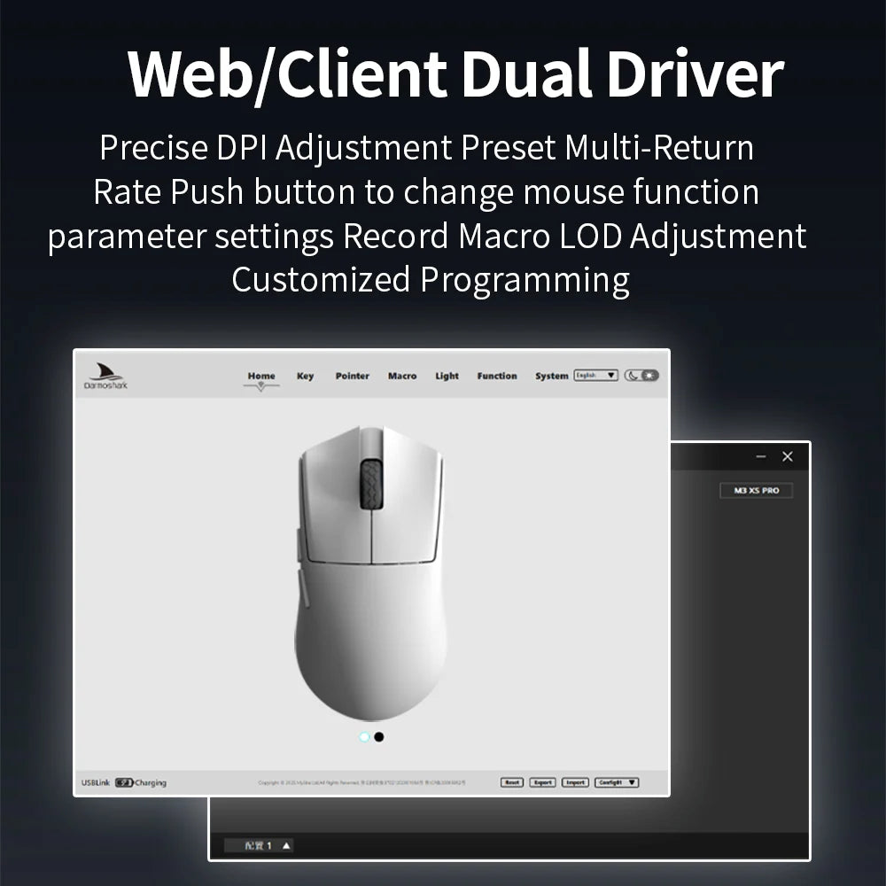 Darmoshark M3XS PRO 8K Gaming Mouse + 8K Dongle
