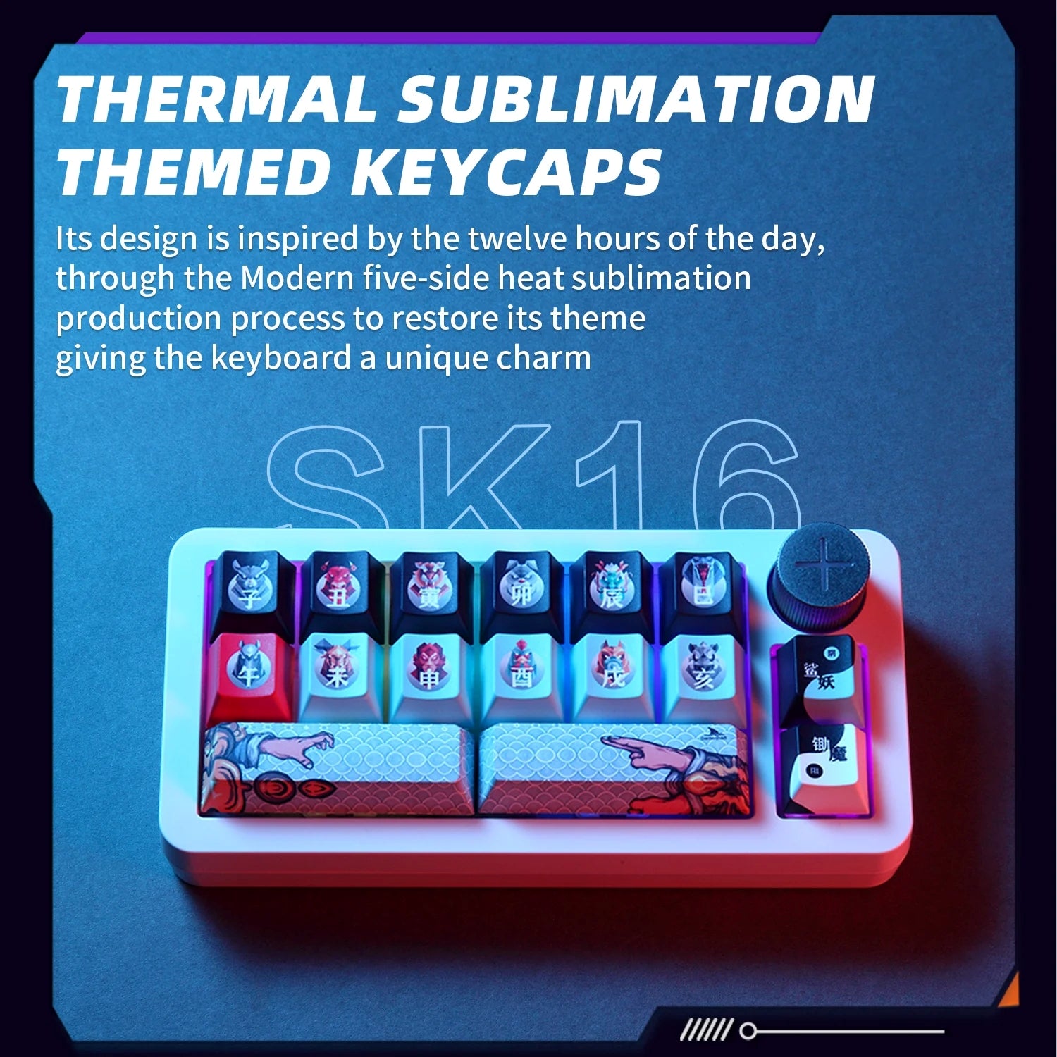 Darmoshark SK16 Trio-Mode Mekanik QMK RGB Gaming Keypad