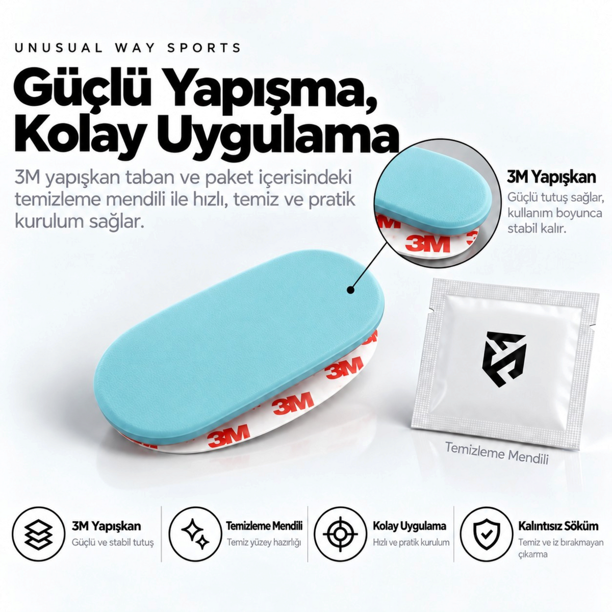 Oyuncu Baykuş Unusual Way Sports mavi kapsül mouse skate seti, 3M yapışkanlı ve temizleme mendilli kurulum kiti