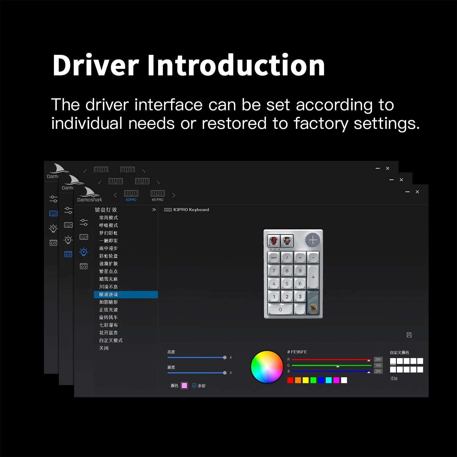 Darmoshark K3 Pro Trio-Mode Mekanik RGB Gaming Keypad