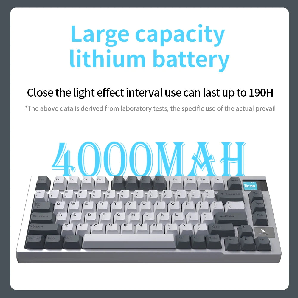 Darmoshark K8 Trio-Mode Mekanik RGB Gaming Klavye TFT Ekranlı