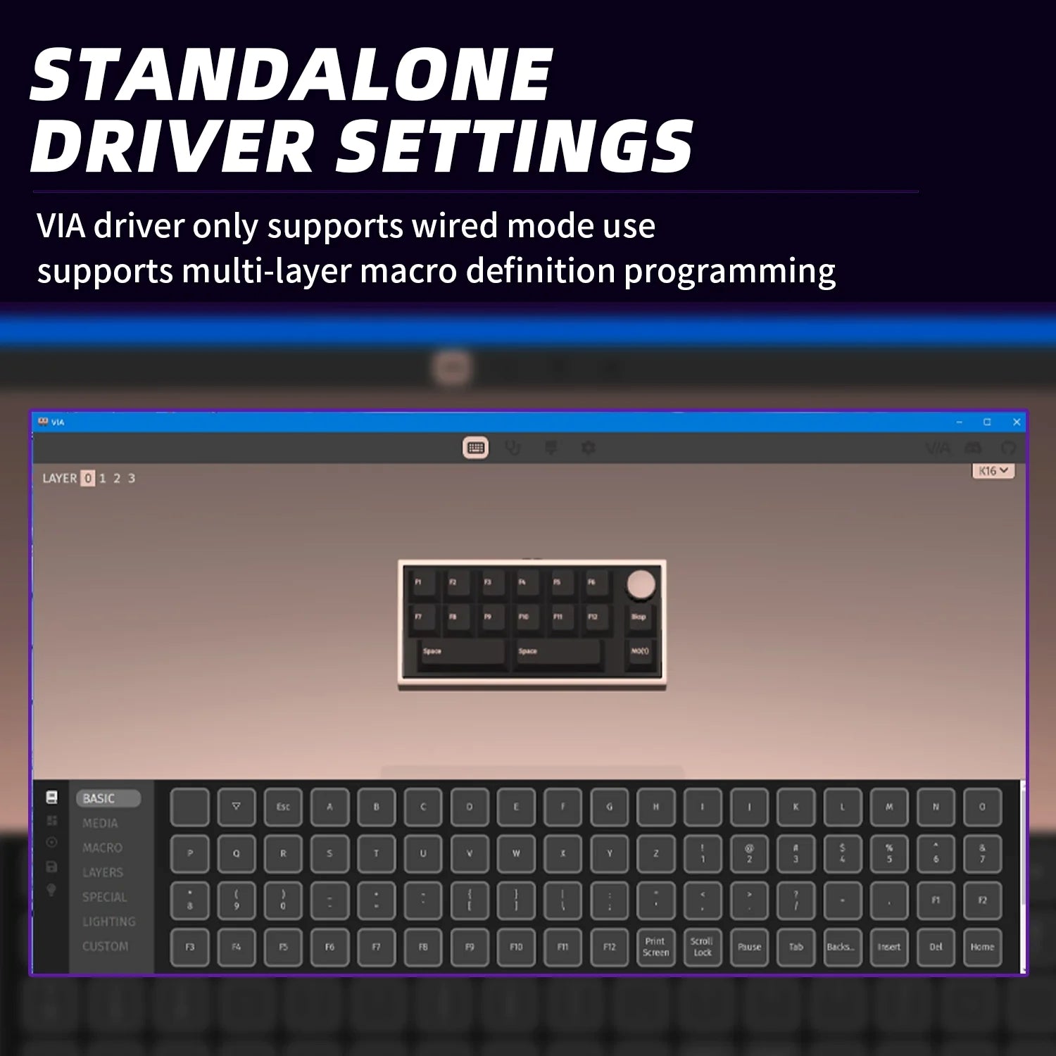 Darmoshark SK16 Trio-Mode Mekanik QMK RGB Gaming Keypad