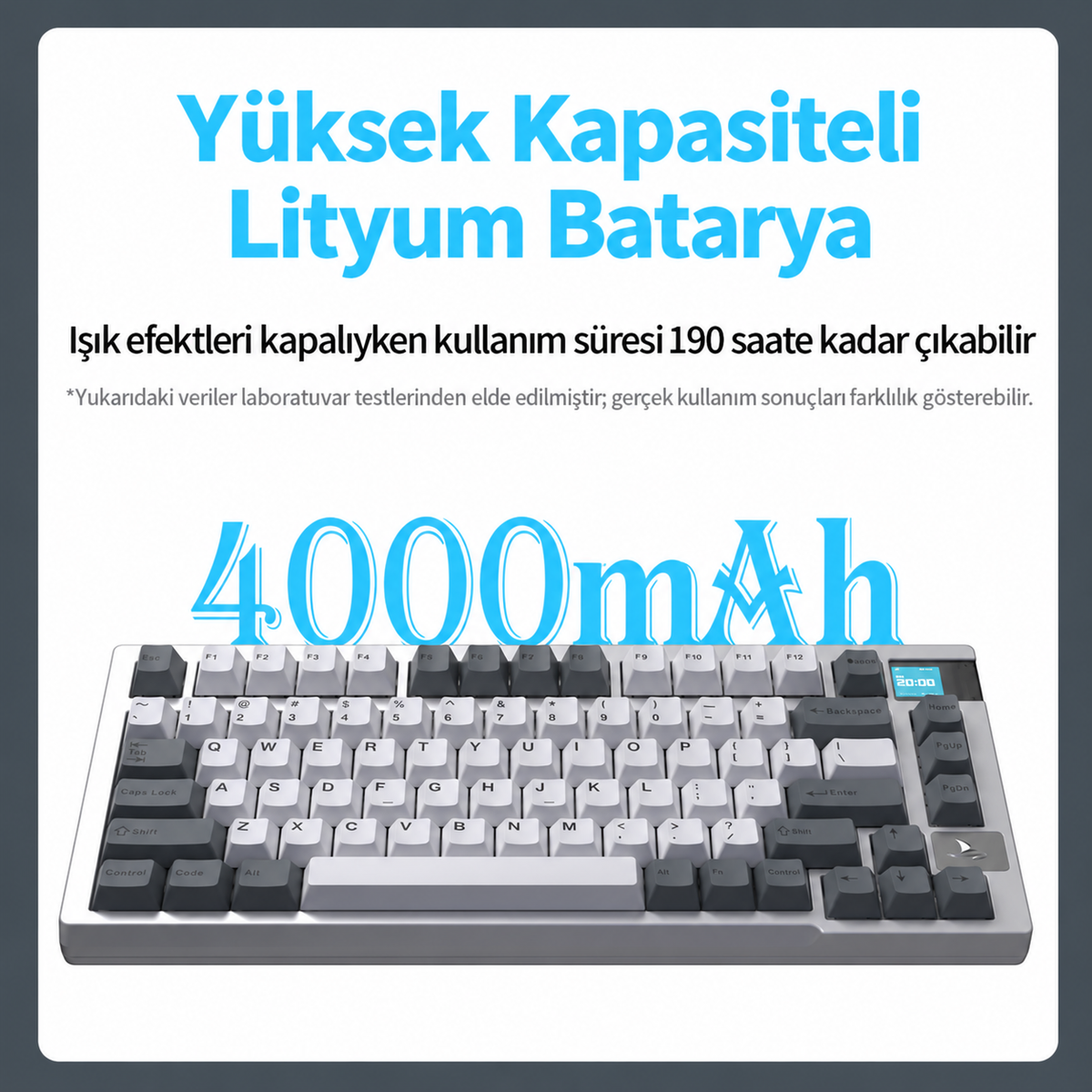 4000mAh Yüksek Kapasiteli Batarya