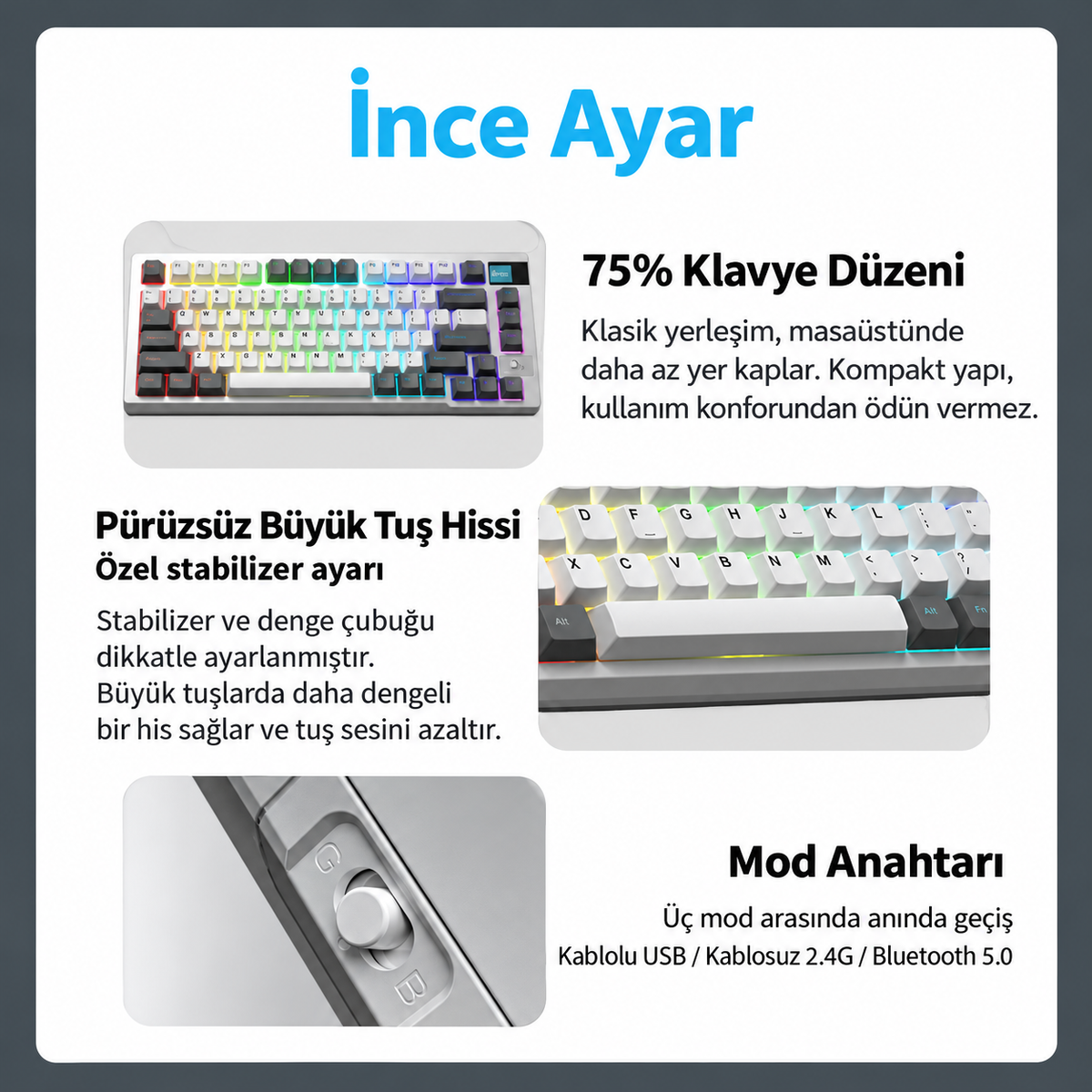 Kompakt %75 Klavye Düzeni