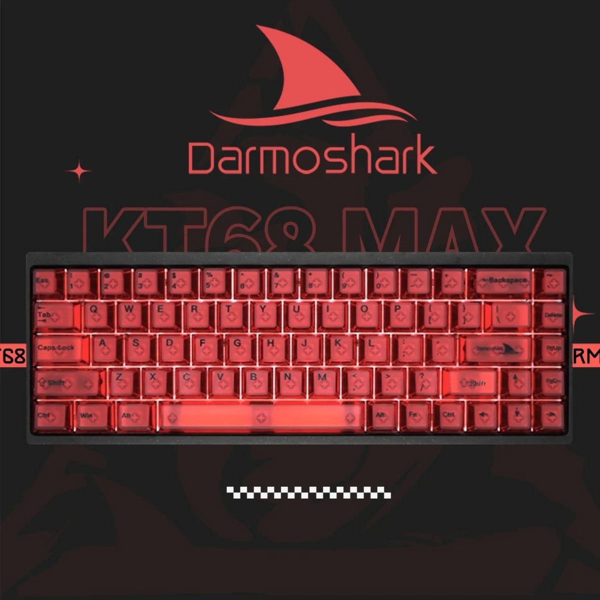 Oyuncu Baykuş Darmoshark KT68 MAX HE %68 kompakt alüminyum kasalı, kırmızı aydınlatmalı manyetik switch oyuncu klavyesi