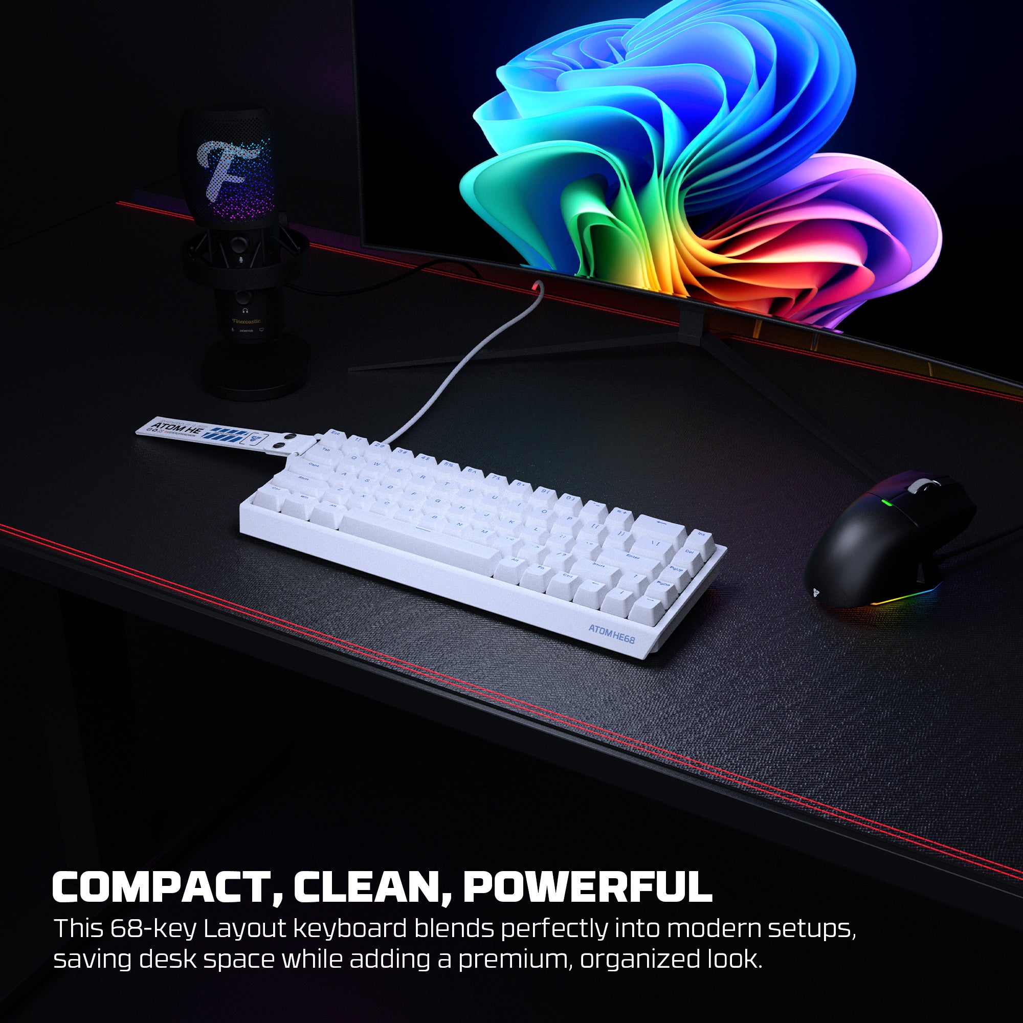 Fantech Atom HE68 Manyetik Switch 8K Gaming Klavye