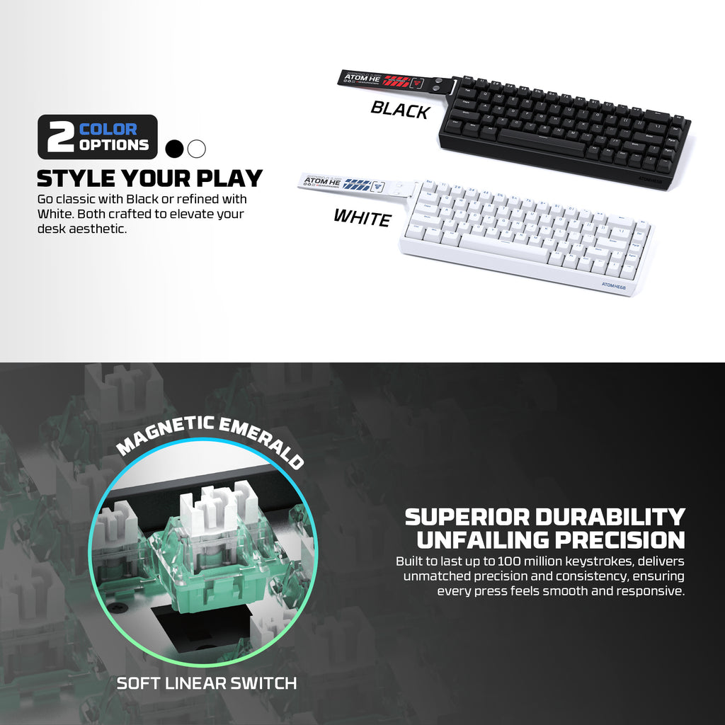 Fantech Atom HE68 Manyetik Switch 8K Gaming Klavye