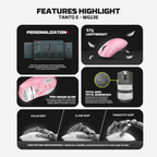Oyuncu Baykuş Fantech Tanto E pembe kablosuz gaming mouse, hafif tasarımı, PTFE skate'leri ve farklı tutuş modları
