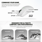 Oyuncu Baykuş Fantech Tanto E beyaz kablosuz oyuncu faresi, ergonomik tutuş şekilleri ve 5 programlanabilir tuş