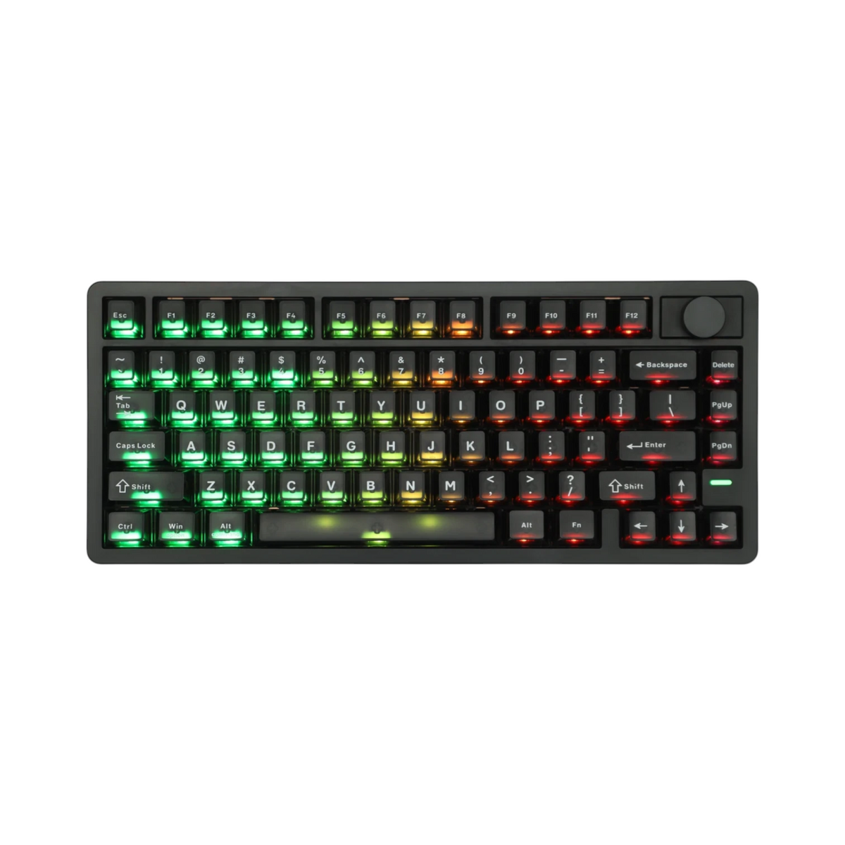 Oyuncu Baykuş EPOMAKER HE75 V2 manyetik switchli, RGB aydınlatmalı, %75 düzenli siyah mekanik oyuncu klavyesi