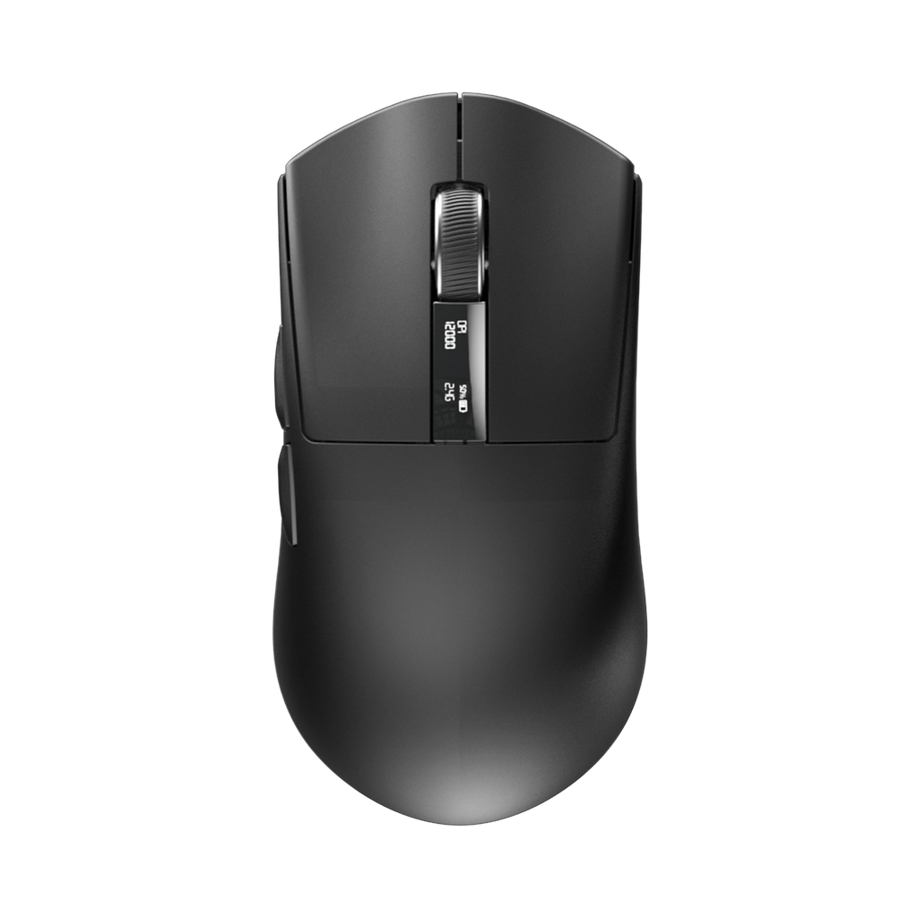 Oyuncu Baykuş Furycube G9 PRO siyah kablosuz oyuncu faresi, OLED ekranlı ve hafif ergonomik tasarımlı