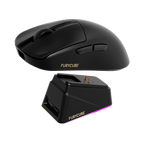Oyuncu Baykuş Furycube G13 PRO siyah kablosuz gaming mouse ve şarj standı seti