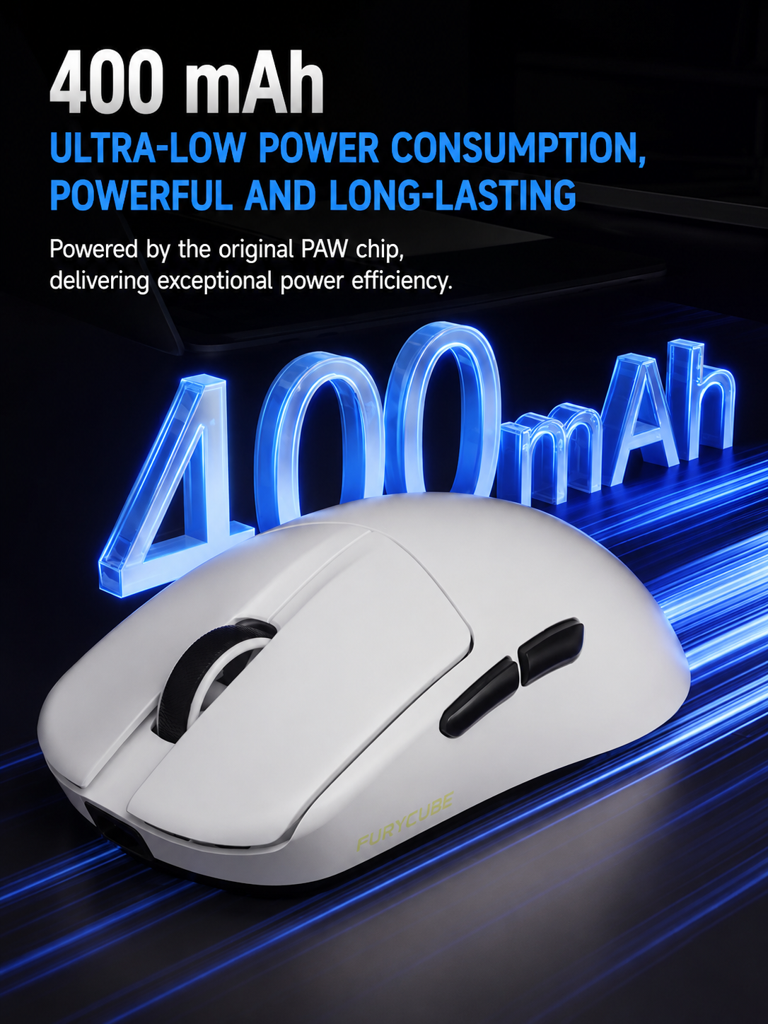 400 mAh Batarya ile Uzun Süreli Kullanım