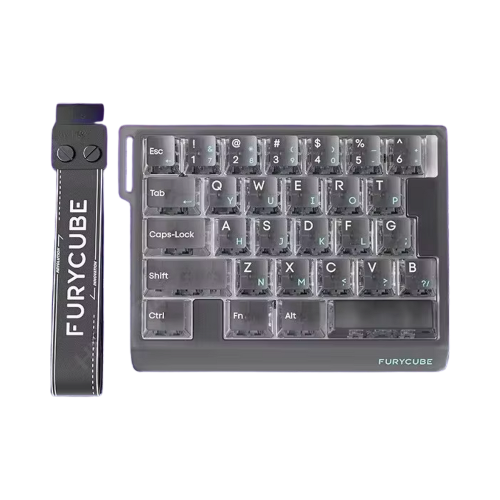 Oyuncu Baykuş Furycube M30HE 8K manyetik switchli, %30 kompakt düzenli, şeffaf tuş takımlı siyah oyuncu klavyesi