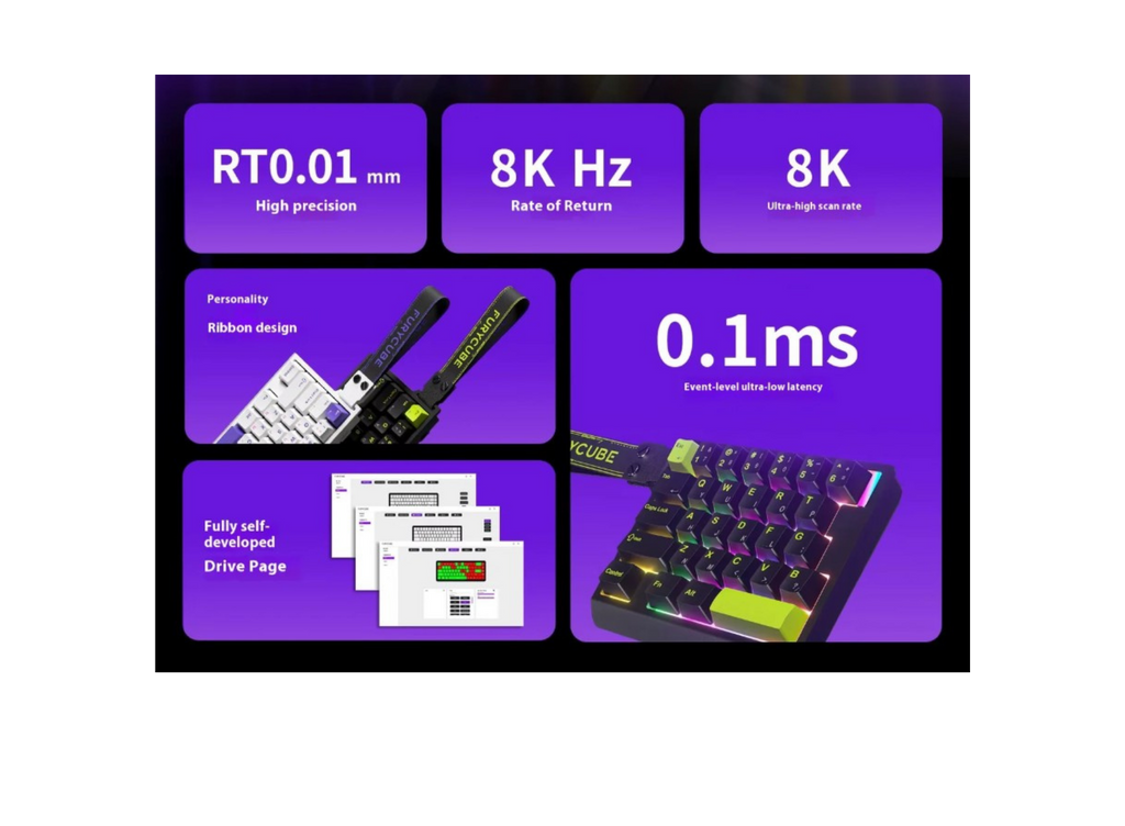 Furycube M30HE Manyetik Switch 8K Gaming Klavye