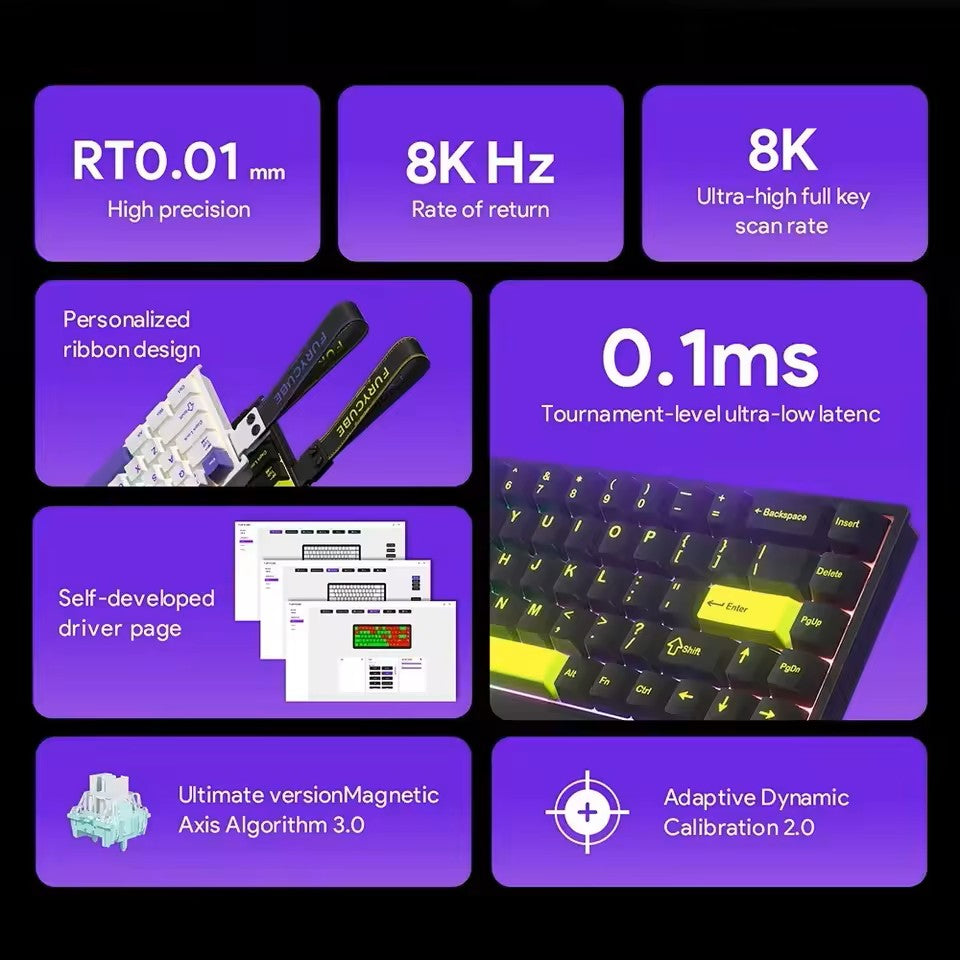Furycube M68HE V2 Manyetik Switch 8K Gaming Klavye