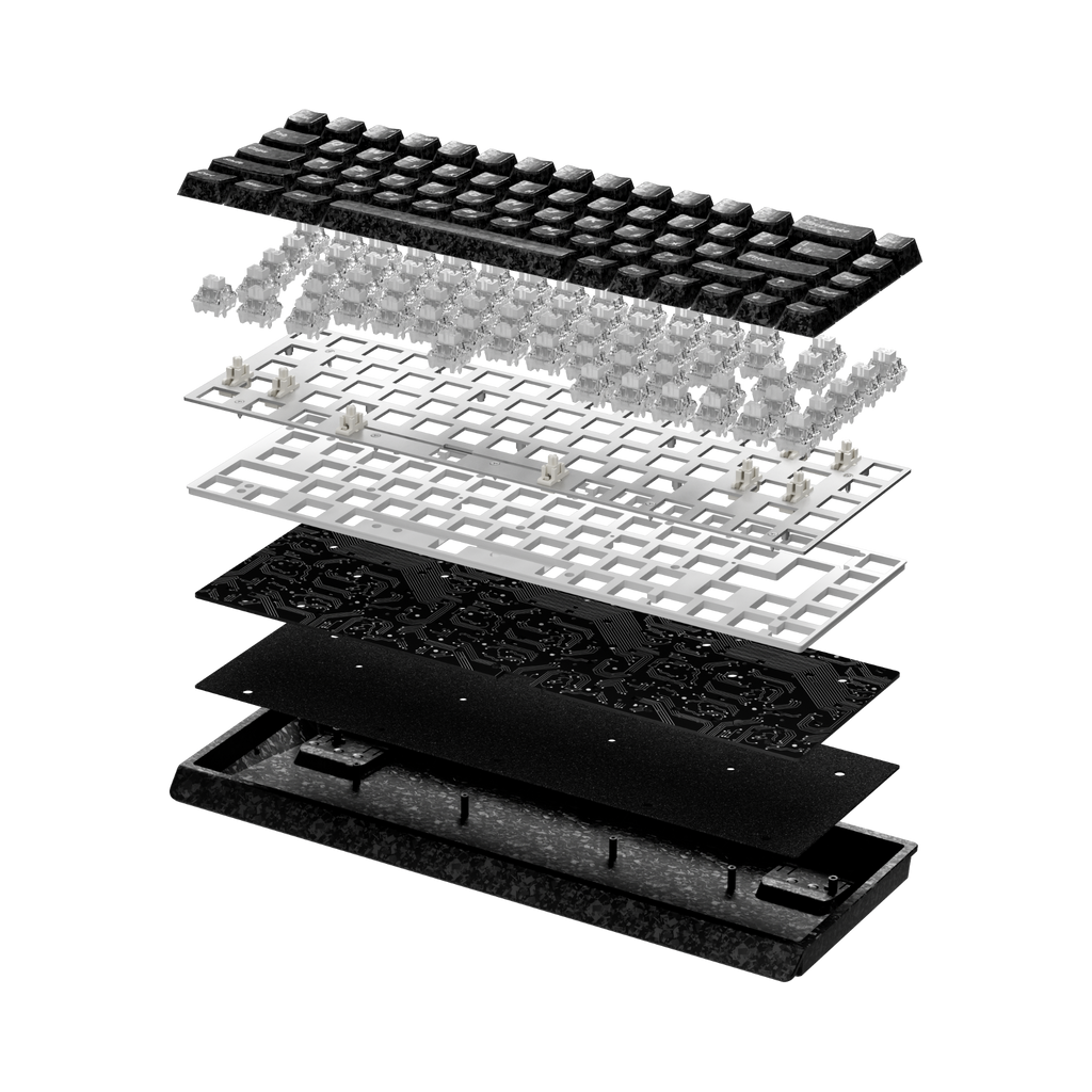 Oyuncu Baykuş Furycube M68HE manyetik switch gaming klavye parçaları, alüminyum plaka ve PBT tuş takımı katmanları