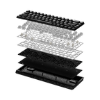 Oyuncu Baykuş Furycube M68HE manyetik switch gaming klavye parçaları, alüminyum plaka ve PBT tuş takımı katmanları