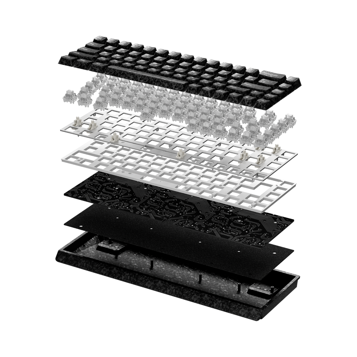Oyuncu Baykuş Furycube M68HE manyetik switch gaming klavye parçaları, alüminyum plaka ve PBT tuş takımı katmanları