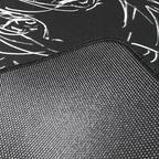 Oyuncu Baykuş Uncle Panda anime tasarımlı, kaymaz kauçuk tabanlı ve güçlendirilmiş kenar dikişli siyah oyuncu mouse pad