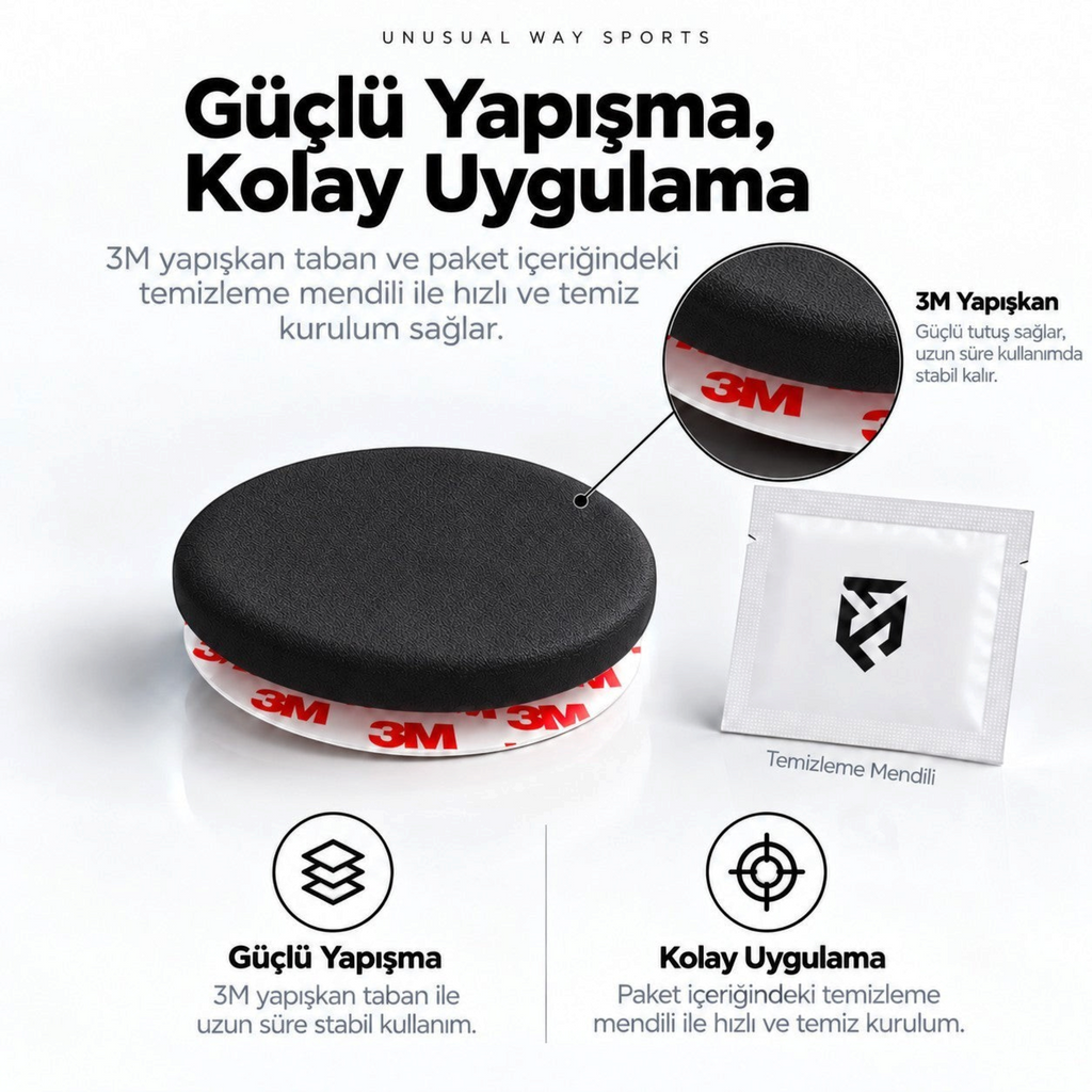 Oyuncu Baykuş Unusual Way Sports Black Fox siyah yuvarlak mouse skate seti ve temizleme mendili
