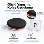 Oyuncu Baykuş Unusual Way Sports Black Fox siyah yuvarlak mouse skate seti ve temizleme mendili