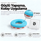 Oyuncu Baykuş Unusual Way Sports buz mavisi donut şeklinde 3M yapışkanlı mouse skate seti ve temizleme mendili