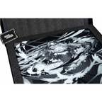 Oyuncu Baykuş markalı, siyah beyaz anime karakteri ve kuş desenli Uncle Panda Feather Free Cam Mousepad