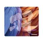Oyuncu Baykuş Fantech Strikepad fiberglass speed yüzeyli, mavi ve turuncu tüy desenli 490x420mm oyuncu mousepad