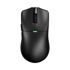 Oyuncu Baykuş Fantech Tanto E siyah kablosuz gaming mouse, üstten görünüm ve yeşil LED ışık detayı