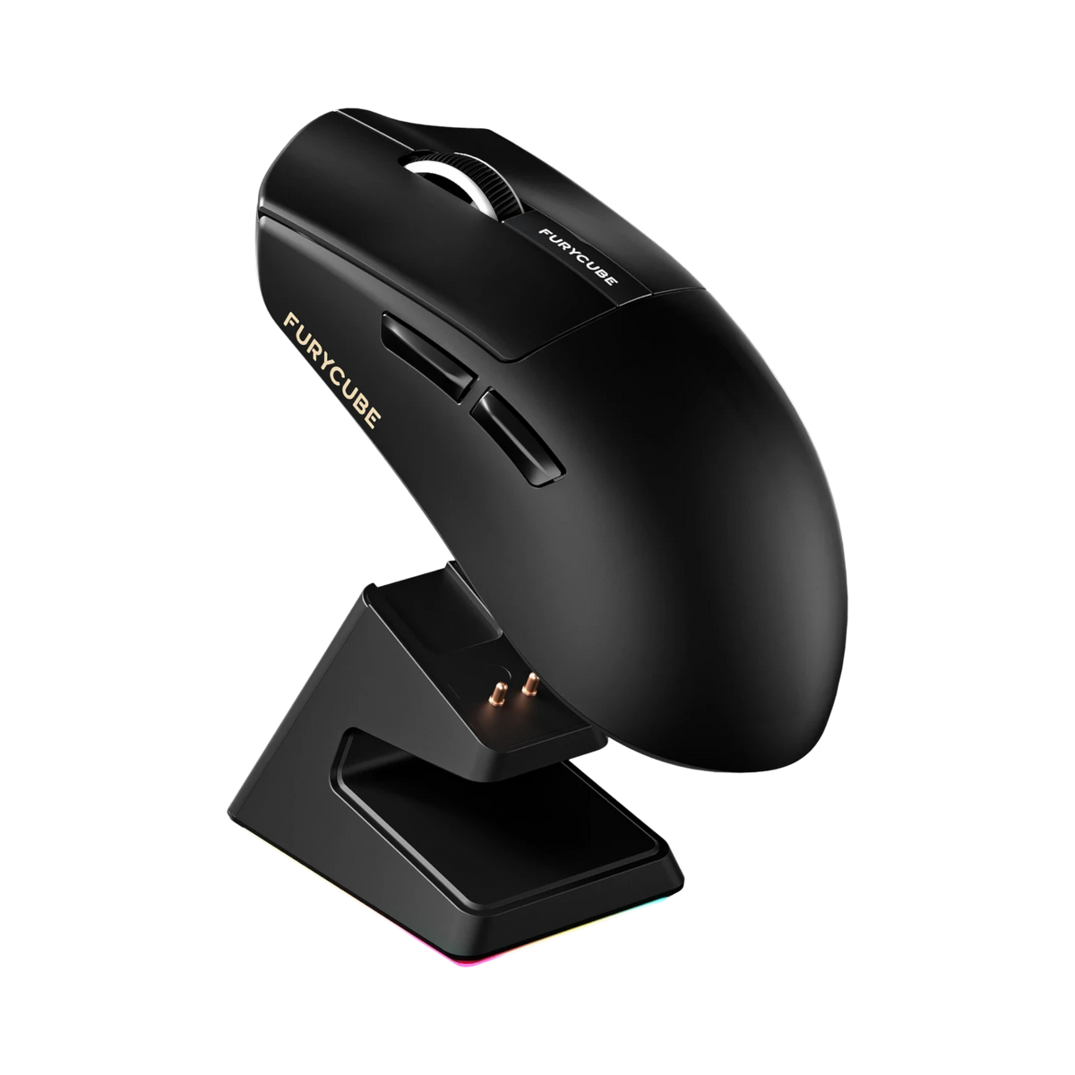 Oyuncu Baykuş Furycube G9 PRO siyah kablosuz gaming mouse ve şarj standı