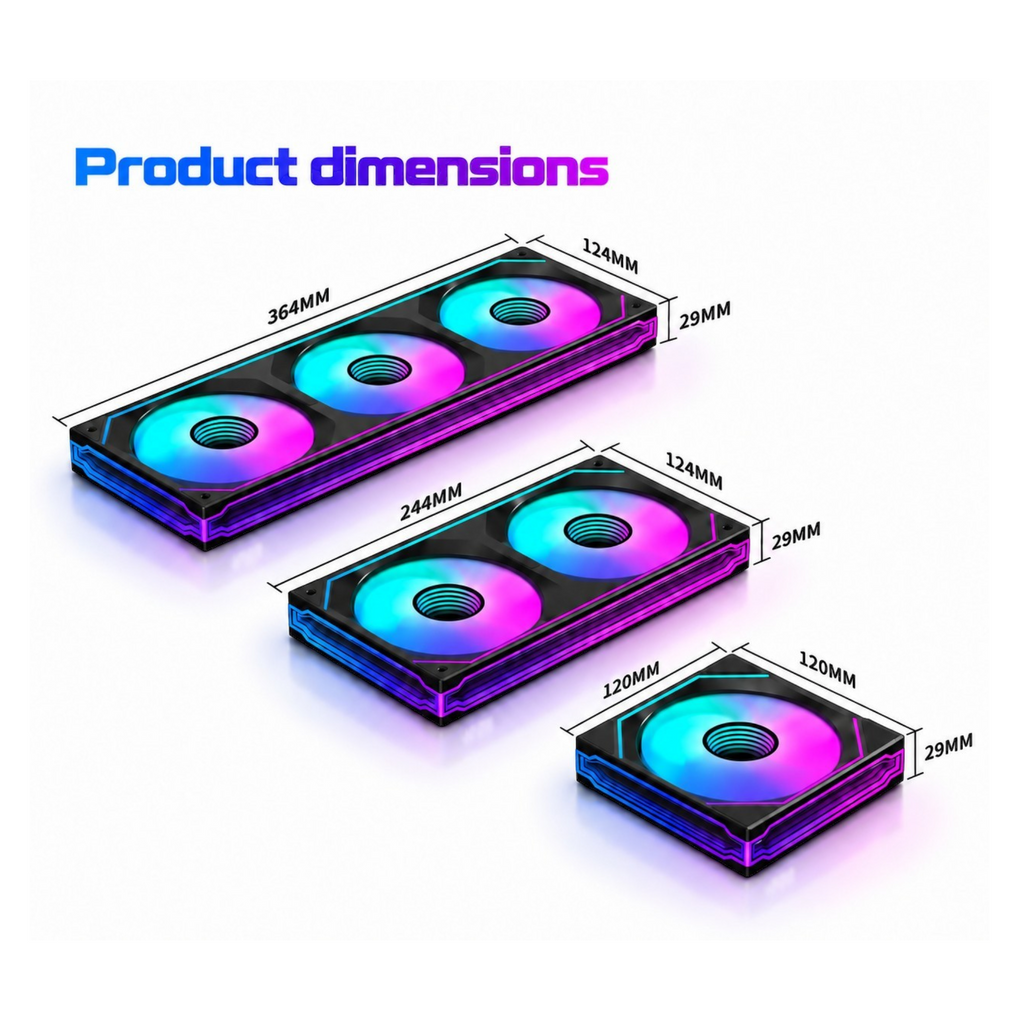 Oyuncu Baykuş Lovingcool LG 120mm RGB kasa fanı boyutları ve teknik ölçüleri gösteren teknik çizim