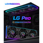 Oyuncu Baykuş Lovingcool LG Pro 360mm dijital ekranlı ve RGB aydınlatmalı siyah bilgisayar kasa fanı