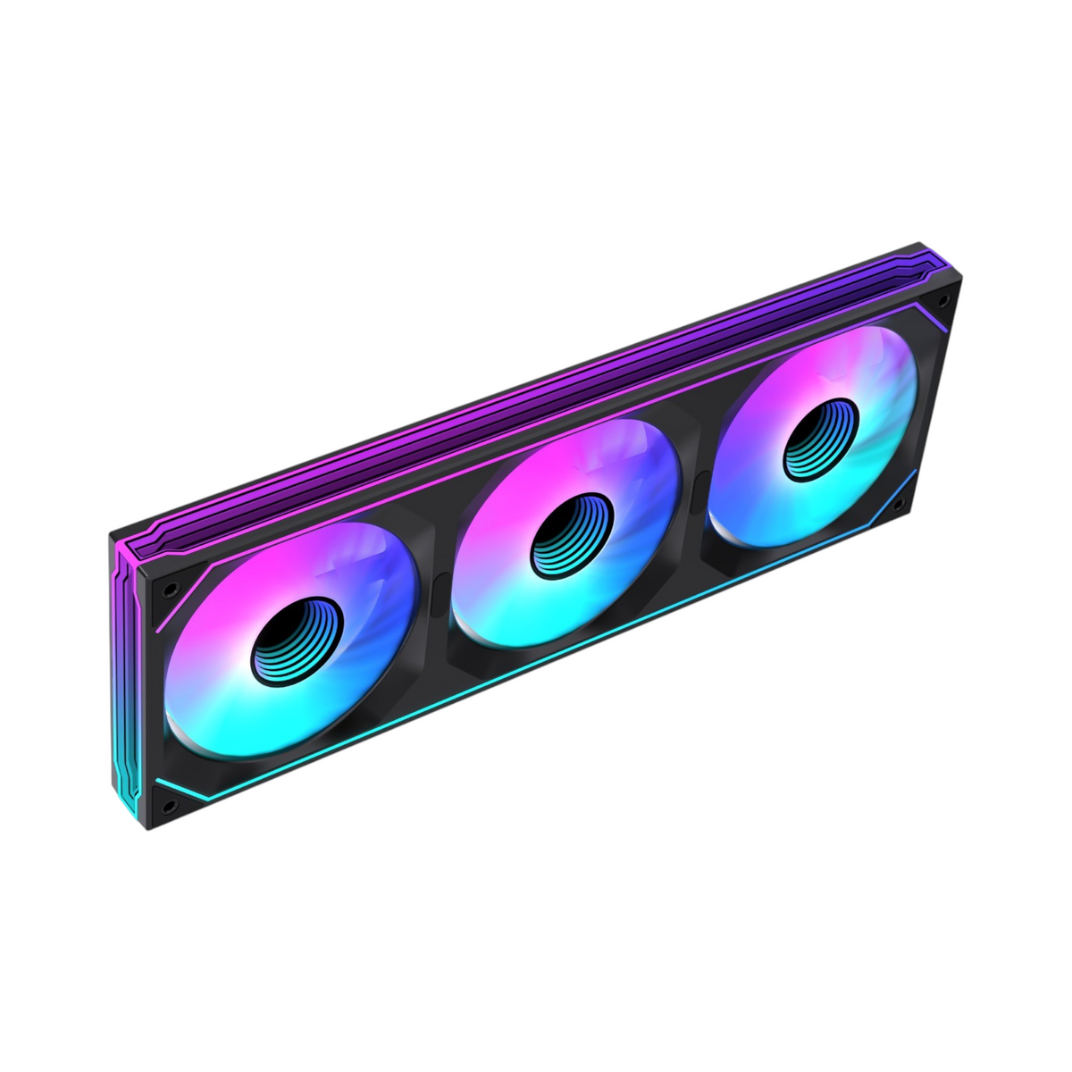 Oyuncu Baykuş LOVINGCOOL LG Pro üçlü RGB aydınlatmalı siyah bilgisayar kasa fanı bloğu