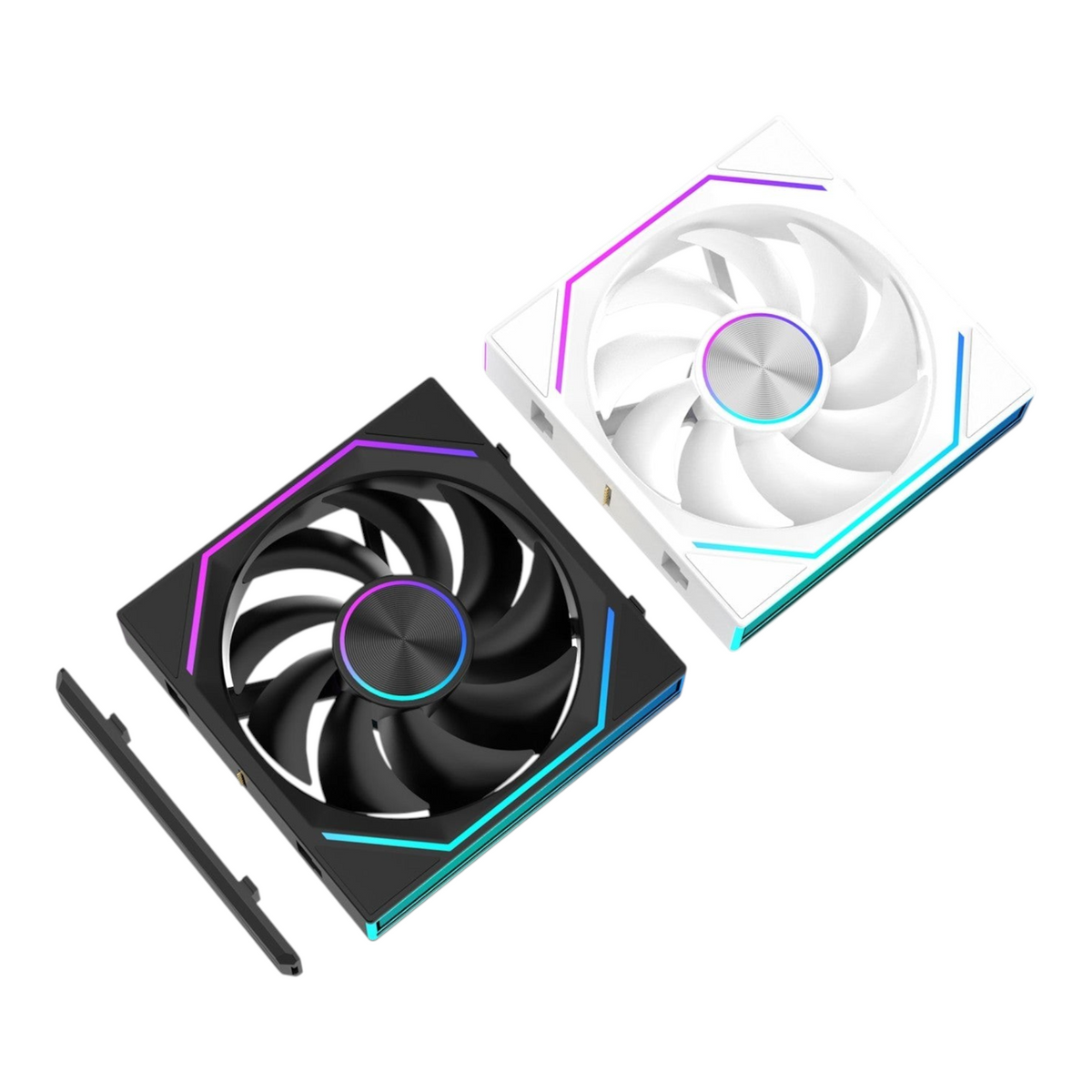 Oyuncu Baykuş Lovingcool 120mm siyah ve beyaz birbirine eklenebilir ARGB bilgisayar kasa fanları