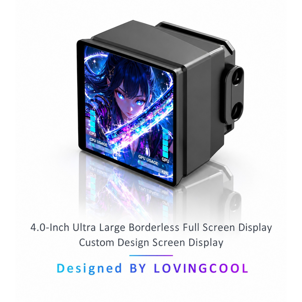 Oyuncu Baykuş Lovingcool SC60 360mm sıvı soğutma sistemi, 4 inç çerçevesiz özelleştirilebilir ARGB ekranlı pompa bloğu