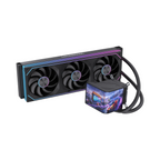 Oyuncu Baykuş Lovingcool SC70 360mm ARGB sıvı soğutma sistemi, OLED ekranlı işlemci bloğu ve siyah fan tasarımı.