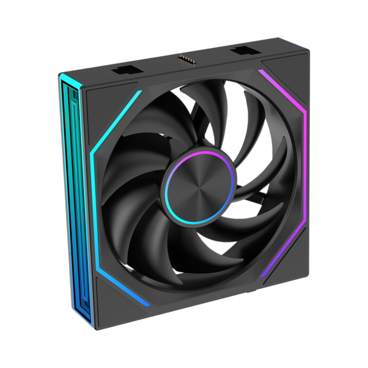 Oyuncu Baykuş LOVINGCOOL siyah 120mm ARGB birbirine eklenebilir sessiz bilgisayar kasa fanı