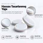Oyuncu Baykuş Unusual Way Sports Magic Ice beyaz PTFE dot mouse skatez seti, kavisli kenar ve pürüzsüz yüzey tasarımı