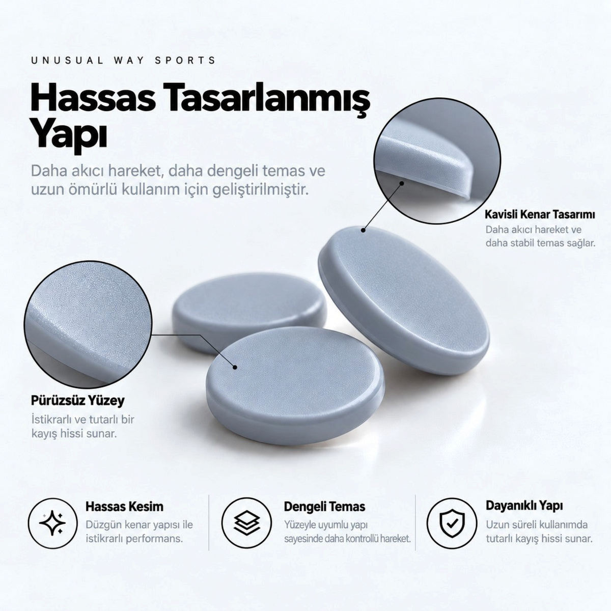 Oyuncu Baykuş Unusual Way Sports Silver Fox evrensel PTFE mouse skate seti, kavisli kenar ve pürüzsüz yüzey tasarımı.