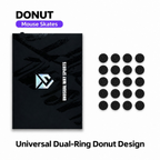 Oyuncu Baykuş Unusual Way Sports siyah Black Fox universal donut mouse skate seti, 20 adet, cam mousepad uyumlu