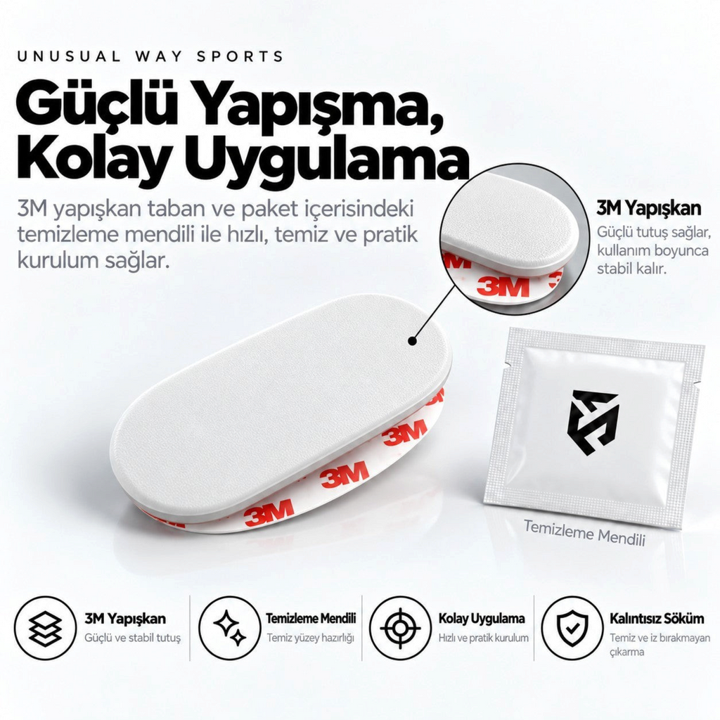 Oyuncu Baykuş Unusual Way Sports beyaz kapsül mouse skate seti, 3M yapışkanlı ve temizleme mendili ile birlikte.