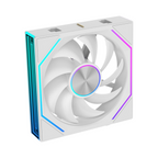 Oyuncu Baykuş Lovingcool beyaz 120mm ARGB bilgisayar kasa fanı, kablosuz birleştirilebilir tasarım ve şık aydınlatma.