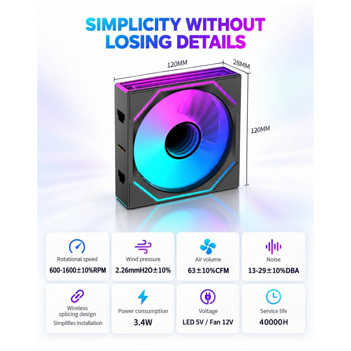 Oyuncu Baykuş LOVINGCOOL 120mm RGB bilgisayar kasa fanı, kablo karmaşasını önleyen modüler geçmeli tasarım ve teknik özellikler