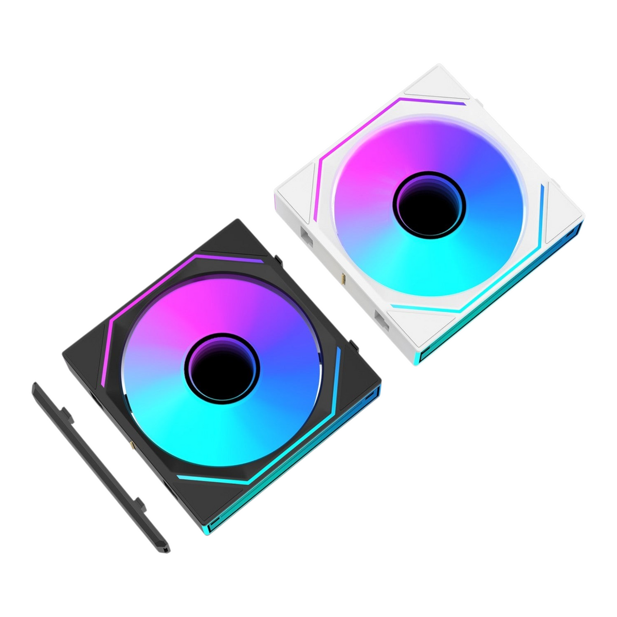 Oyuncu Baykuş LOVINGCOOL 120mm RGB aydınlatmalı siyah ve beyaz modüler bilgisayar kasa fanları